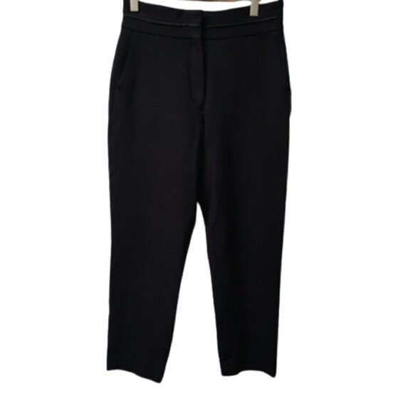 Sandro Navy Straight Leg High Waisted Pants - Picture 1 of 10